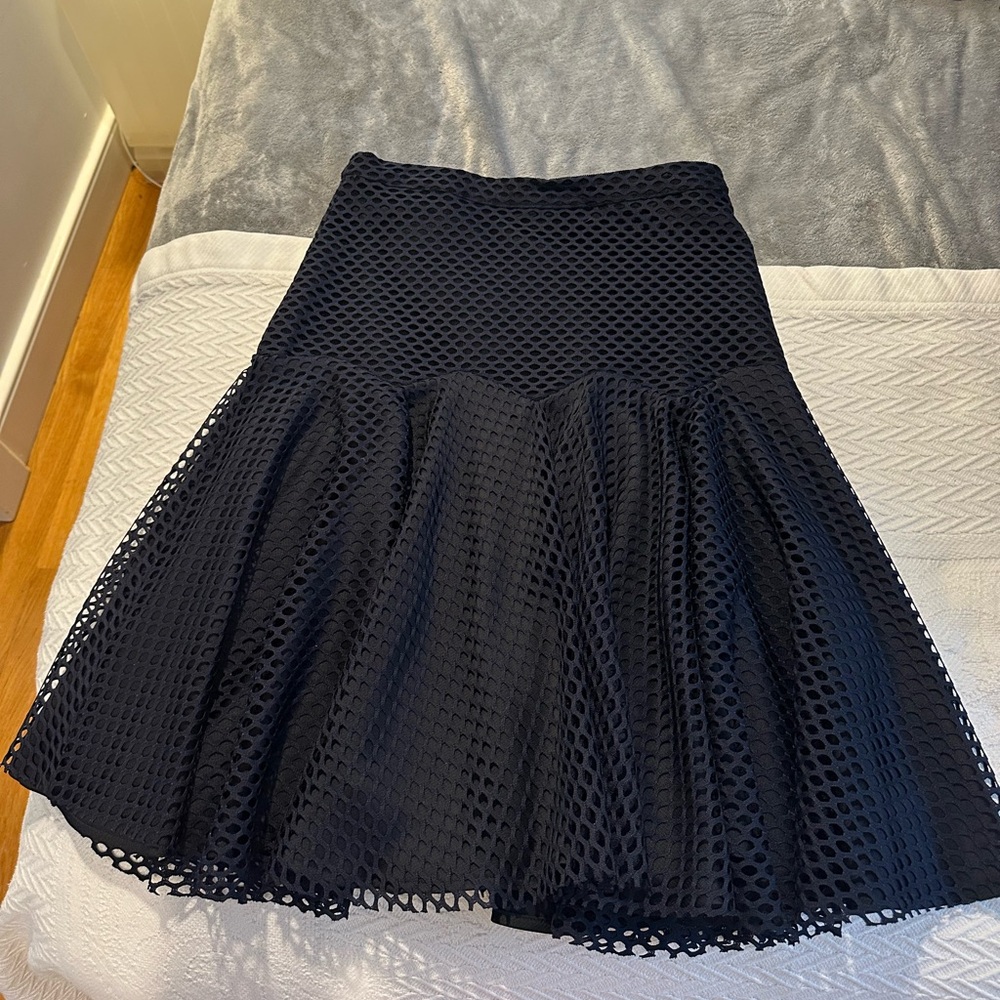 Katharine Kidd Navy A-Line Mesh Skirt